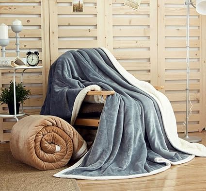 Amazon Com Ysayc Solid Color Double Blanket Thickening Skin