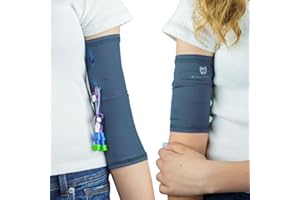 Mighty Well PICCPerfect PICC Line Cover: Soft Touch Double Layer PICC Line Arm Cover | Solid Slate, Large