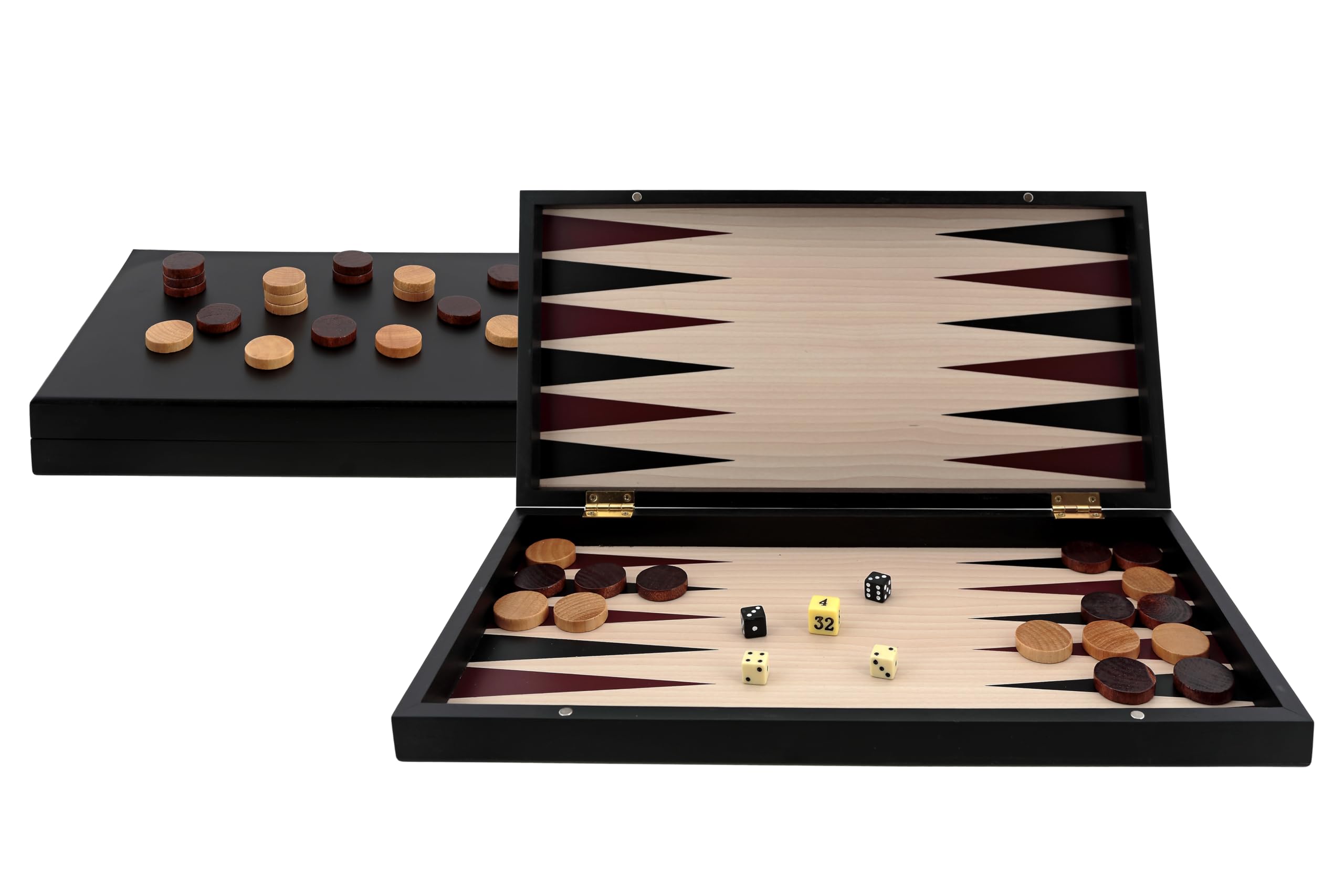 Aquamarine Games Backgammon Black Series, Black, NO-Value (Compudid CP033)