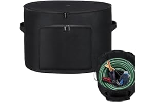 Hose Storage Pot, Garden Hose Container for Outside, Large Capacity Hoses Storage Bucket, Weatherproof Tool Organizer Bucket 