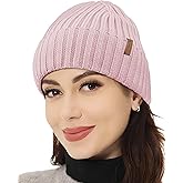100% Merino Wool Rib Knit Beanie for Men Women, Cuffed Winter Hat, Soft Warm Lightweight Unisex Cold Weather Gift
