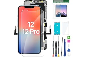EXW for iPhone 12/12PRO Screen Replacement 6.1" Full HD LCD Display Digitizer, Quality Touch Screen with Repair Tools, Waterproof Seal Compatible with A2172, A2402, A2404,A2403, A2341, A2406, A2408