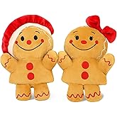 Tiralia Christmas Gingerbread Man Plush Toy, Cute Stuffed Cookie Plush Toy - Christmas Doll Plush Gift - Suitable for Kids, Adults(2Pcs Classic