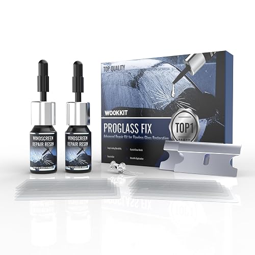 Windshield Repair Kit, DIY Car Windshield Crack Repair Kit – 2 Bottles Nano Glass Repair Liquid, Fix Chips, Bullseye & Star Cracks, Long-Lasting Adhesive Solution