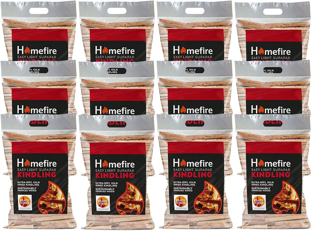 Homefire Supapak Wood Kindling 12 Pack for Stoves & Fires, Sustainably Sourced