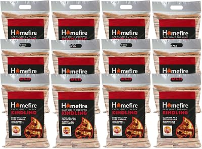 Homefire Supapak Wood Kindling 12 Pack for Stoves & Fires, Sustainably Sourced