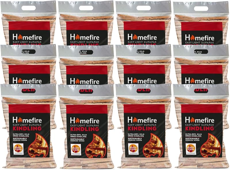 Homefire Supapak Wood Kindling 12 Pack for Stoves & Fires, Sustainably Sourced