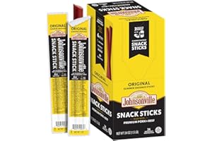 Johnsonville Summer Sausage Snack Sticks - Dairy Free, Gluten Free Protein Snacks, Jerky Snack Packs - Original, 1 oz., 24-Pack