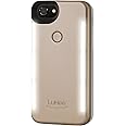 LuMee Duo Phone Case, Gold Matte | Front & Back LED Lighting, Variable Dimmer | Shock Absorption, Bumper Case, Selfie Phone C