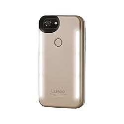 LuMee Duo Phone Case, Gold Matte | Front & Back LED