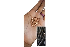 BEAD IT WEAR IT LOVE IT Beaditwearitloveit Metal Loc sprinkle Hair Beads, DreaLock Hair Accessories, Loc Jewelry (100% Copper, 8/0 3mm)