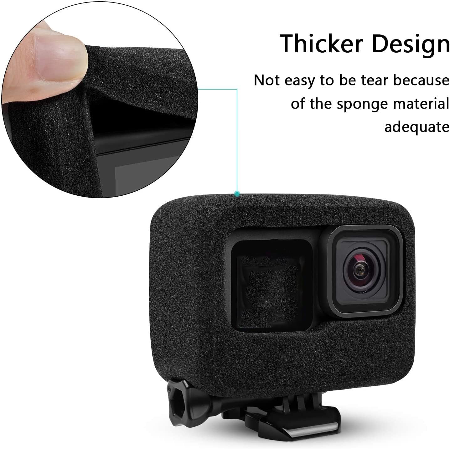 Taisioner Windslayer Cover Wind Muff for GoPro Hero 9/10/11/12/13 Black Housing Frame Case Video Noise Reduction Accessories