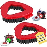 2 Pack Scrub Brush Replacement Head for O Cedar EasyWrin Spin Mop 1 Tank System, Spin Mop Replace Head Base, Shower Floor Scrubber, Hard Bristle Cleaning Brush for Bathroom Kitchen Wall Tile
