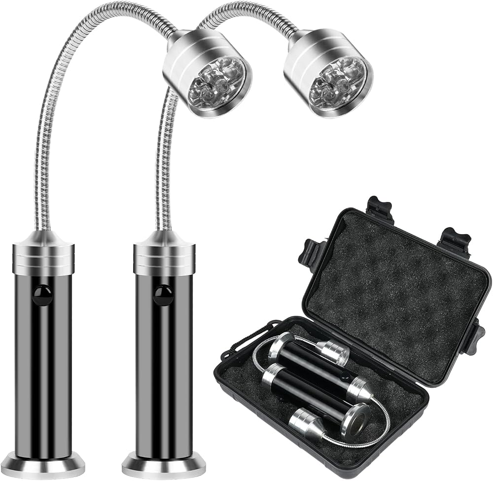 AMFUN 2PCS Magnetic Grill Lights LED BBQ Camping Picnic Garage Outdoor Lighting