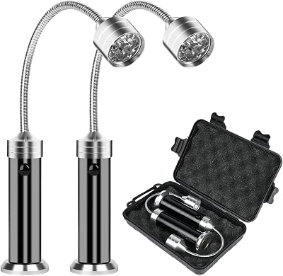 AMFUN 2PCS Magnetic Grill Lights LED BBQ Camping Picnic Garage Outdoor Lighting