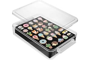 Enamel Pin Display Storage Case, 200 Pins Capacity Organization Pin Display Case Box Double-Sided Pin Display Board for Pins 