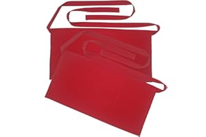 SEW UR LIFE Resist water 3 big Pockets Waist Server Apron Kitchen Restaurant Unisex Half Aprons