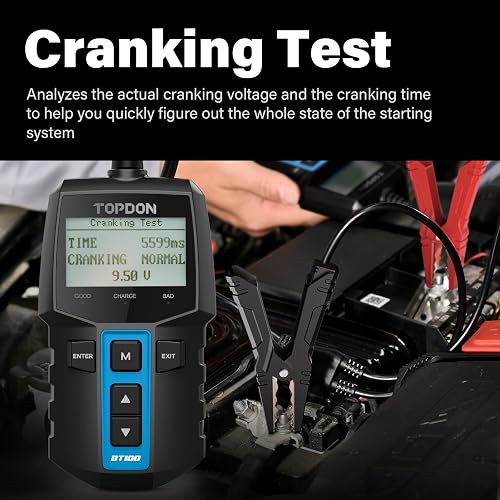 Digital W2999 12V Car Battery Tester, 100-2000 CCA Load