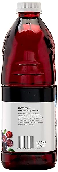 HAPPY BELLY GRAPE CRANBERRY JUICE COCKTAIL, 64 FL OZ BOTTLE
