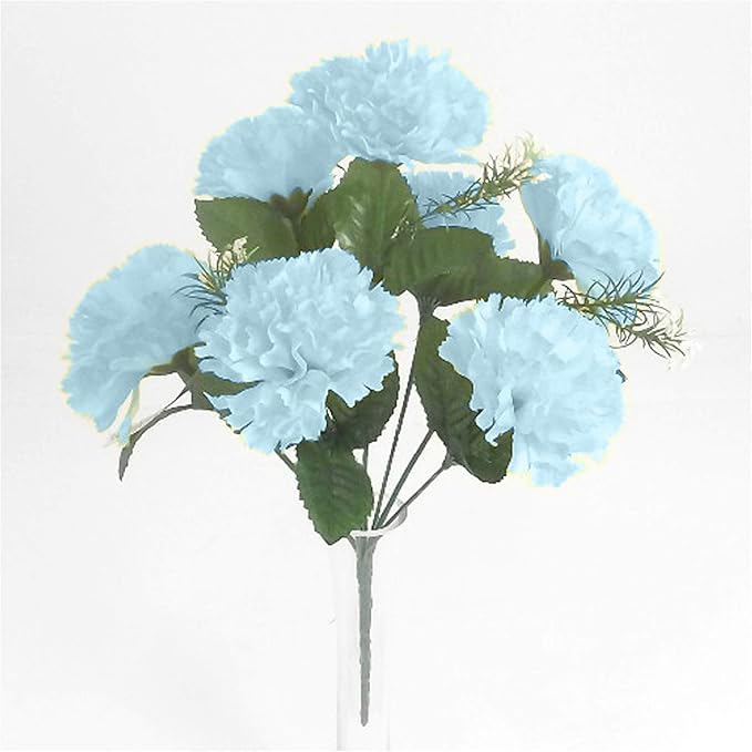 baby blue artificial carnation silk flowers grave/home Amazon.co.uk Kitchen & Home