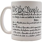 Rogue River Tactical Best Coffee Mug The US Constitution Flag American Patriot Novelty Cup Great Gift Idea For Men Dad Father Husband Military Veteran Conservative United States