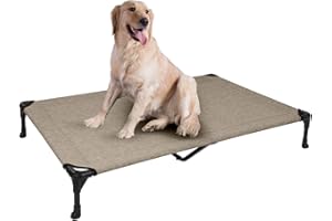 Veehoo Cooling Elevated Dog Bed, Portable Raised Pet Cot with Washable & Breathable Mesh, No-Slip Feet Durable Dog Cots Bed for Indoor & Outdoor Use, X Large, CWC1803-XL