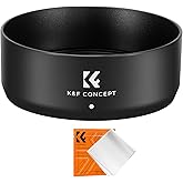 K&F CONCEPT ES-65B Camera Lens Hood Compatible with Canon RF 50mm f/1.8 STM Lens, 43mm Bayonet Lens Hood, Reversible Lens Pro