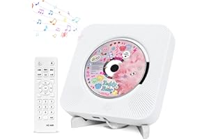 CD Player Portable - Bluetooth CD Players for Home with Remote Control FM Radio HiFi Speakers, Music Player Boombox Wall Moun