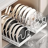 Mnftive pots and pans organizer under cabinet,pot lid organizers inside cabinet holders for kitchen,Horizontal and vertical p