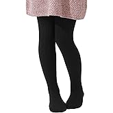 Paralinda Girls' Cotton Tights - Toddler Cable Knit Footed Tights