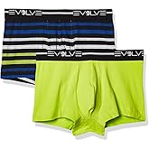 EVOLVE Men's Cotton Stretch No Show Trunk Underwear Multipack