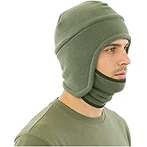 LLmoway Men’s Warm 2 in 1 Hat Winter Fleece Earflap Skull Sports Beanie Ski Mask