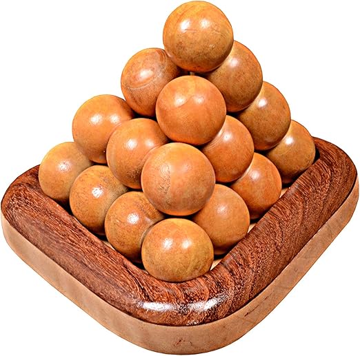 The Mind Challenge Wooden Ball Pyramid Puzzles/Puzzle Game (6 Parts)
