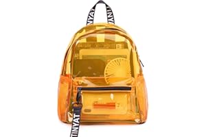 TINYAT Heavy Duty Transparent Clear backpack See Through Clear Bag PVC Backpack for Concerts, Sports, Travel T9051
