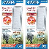 Marina Slim Filter Zeolite Plus Ceramic Cartridge 6-Pack | Zeolite and ceramic filtration cartridges for clean aquarium water