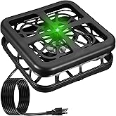 Aobiono Upgraded Pond Heater De-Icer with Light Indicator, Automatic Thermostatic Control 48°F On / 95°F Off, Keeps Ice Hole for Fish Koi Ponds, Stock Tanks, Bird Baths, 12 ft Cord (500W)