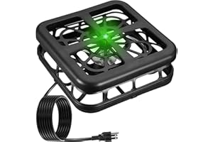 Aobiono Upgraded Pond Heater De-Icer with Light Indicator, Automatic Thermostatic Control 48°F On / 95°F Off, Keeps Ice Hole for Fish Koi Ponds, Stock Tanks, Bird Baths, 12 ft Cord (1500W)