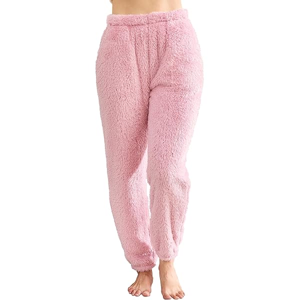 Generisch fleece huispak dames 2-delig met teddy capuchon en teddy broek Eenvoudig pyjama dames zacht knuffelig vrijetijdskleding voor dagelijks gebruik en voor het slapen, lichtgrijs, S