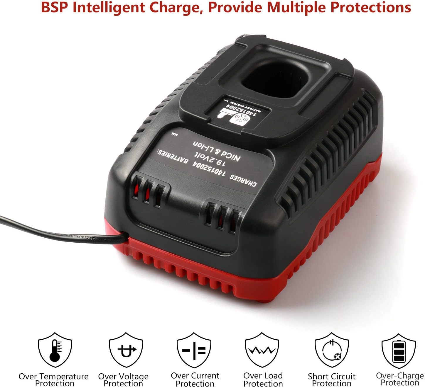 Batteriol 19.2V C3 Battery Charger for Craftsman 19.2V Lithium-ion & NI-CD Battery 11375 11376 130279005 315.PP2011 315.PP2010 Upgraded Dual Chemistry Charger - - 