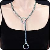 C CHIC CHOK YOUR BODY TALK Choker Necklace for Women - Heart O-ring Slip Chain Adjustable Lariat Y-Necklace