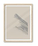 iHery Natural OAK Wood One Lost Sheep Framed Wall