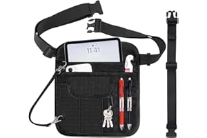 Merleu Server Apron with 26.4-61Inch Adjustale Strap, Restaurant Waitress Accessories Bag with Pockets, Durable Server Apron 