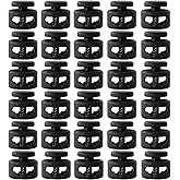 J.CARP Plastic Cord Locks End Spring Toggle Stopper, Elastic Cord Adjuster