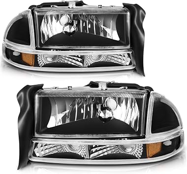 Amazon Com Autosaver88 Headlights Assembly Compatible With 1997 2004 Dodge Dakota 98 03 Dodge Durango Headlamp Automotive