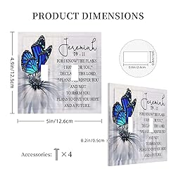 Blue Butterfly Vintage Floral Grey Flower Double
