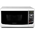 Farberware Countertop Microwave 700 Watts, Cu. Ft. - Microwave Oven With LED Lighting and Child Lock - Perfect for Apartments and Dorms - Easy Clean Grey Interior, Retro White
