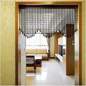 WENYAO Cortina con Cuentas 31 Hilos Cuentas de Madera Cortinas de