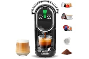 CAPXSNOB Magician1 Mini Espresso Machine for Nespresso Original, Dolce Gusto, Lavazza Blue, ESE Pods, 19-Bar Coffee Machine for Ground Coffee, Coffee Maker with adjustable Temp & Cup Size, 21oz Reservoir