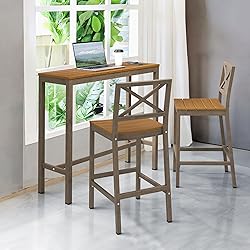 Cozyman Outdoor Bar Table, 45" Patio Bar Height