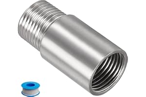 Awclub Shower Head Extension Arm, 2-Inch 1/2PT Male to 1/2PT Female Thread 304 Stainless Steel Cast Pipe Fitting Coupler